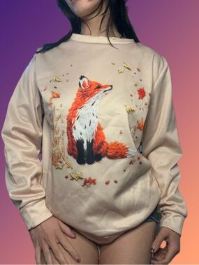 Fox Print Women's Sweater